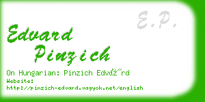 edvard pinzich business card